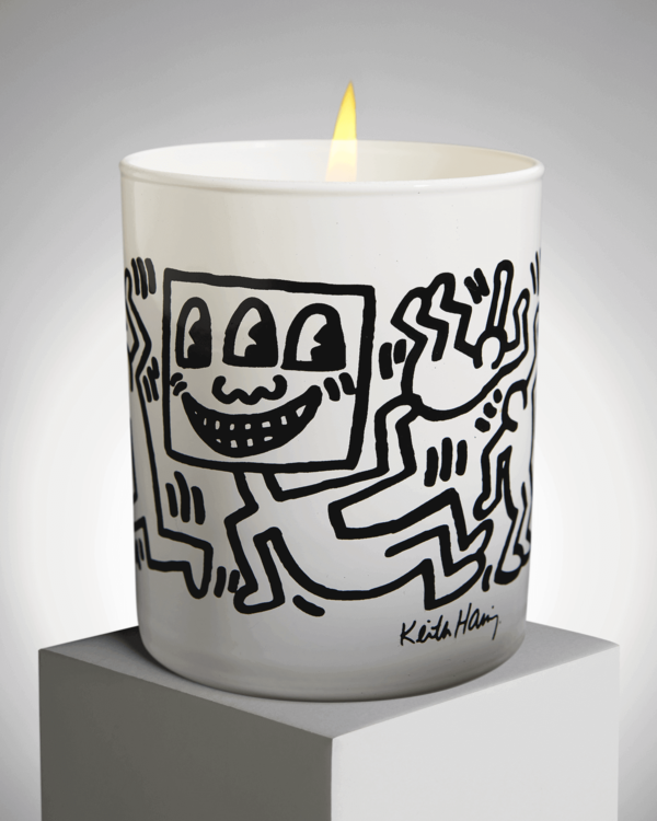 Keith Haring White & Black candle