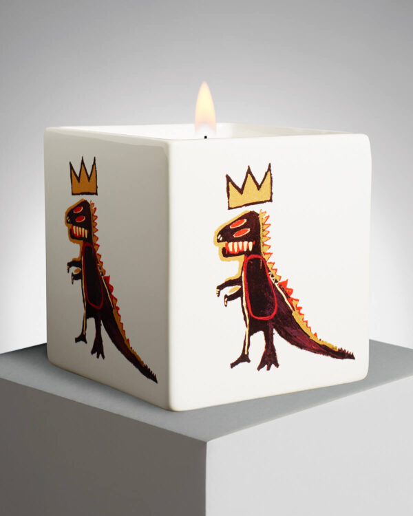 Basquiat Gold Dragon square candle