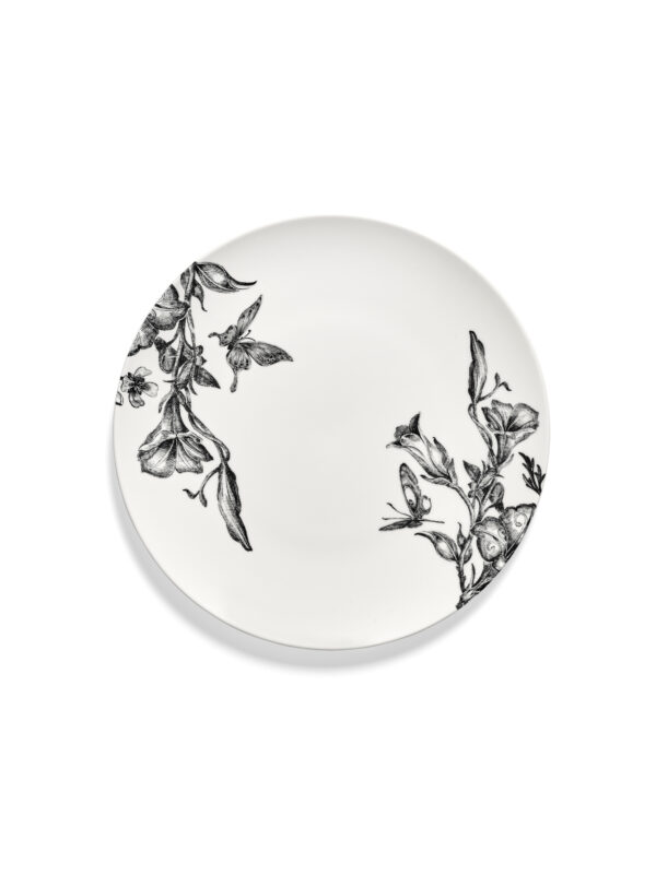 Breakfast plate magical blossom white - black Unity