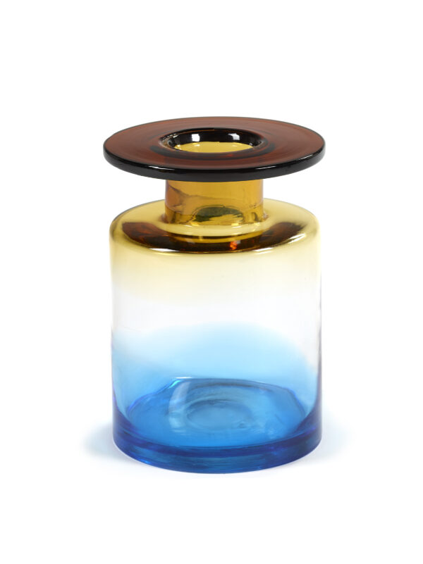 Vase M Amber & Blue Wind & Fire