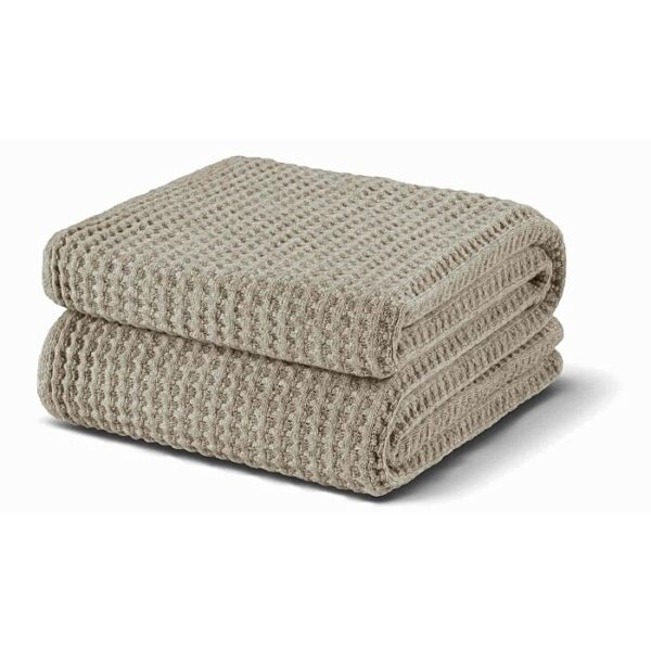 שמיכת טלויזיה וואפל קרם