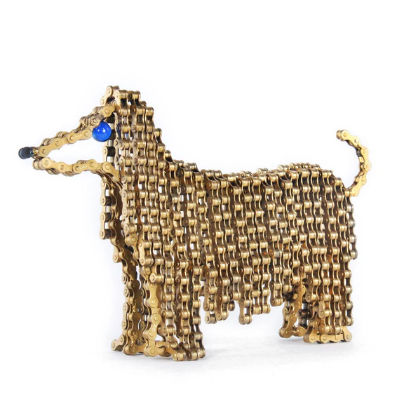 פסל כלב האפגני (הנסיכה) זהב