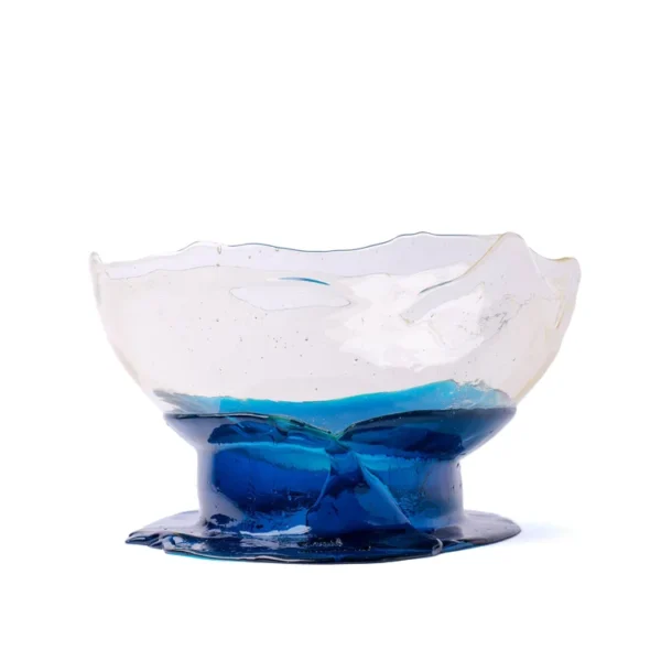 Big Collina Vase s Clear, Emerald Green